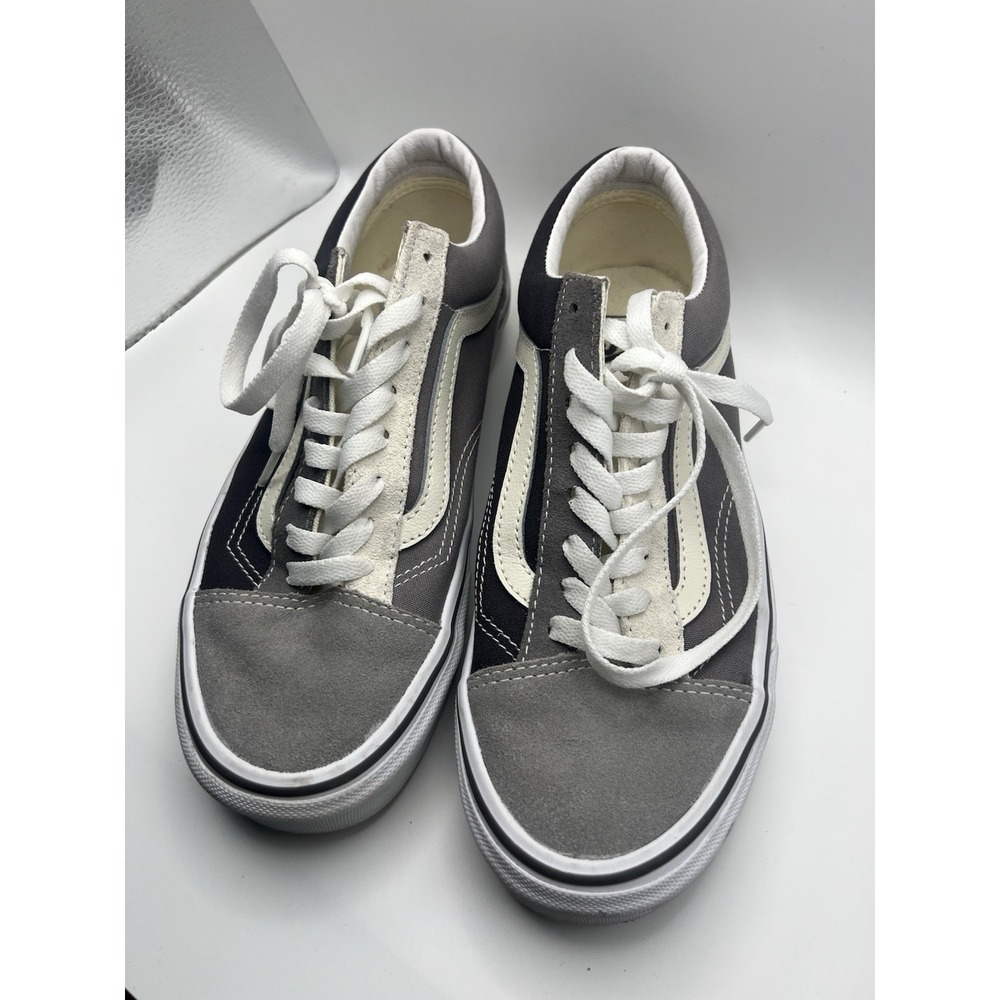 Vans Men's Old School Style 36 Block Drizzle Shoes Gray Canvas And Suede Size 8